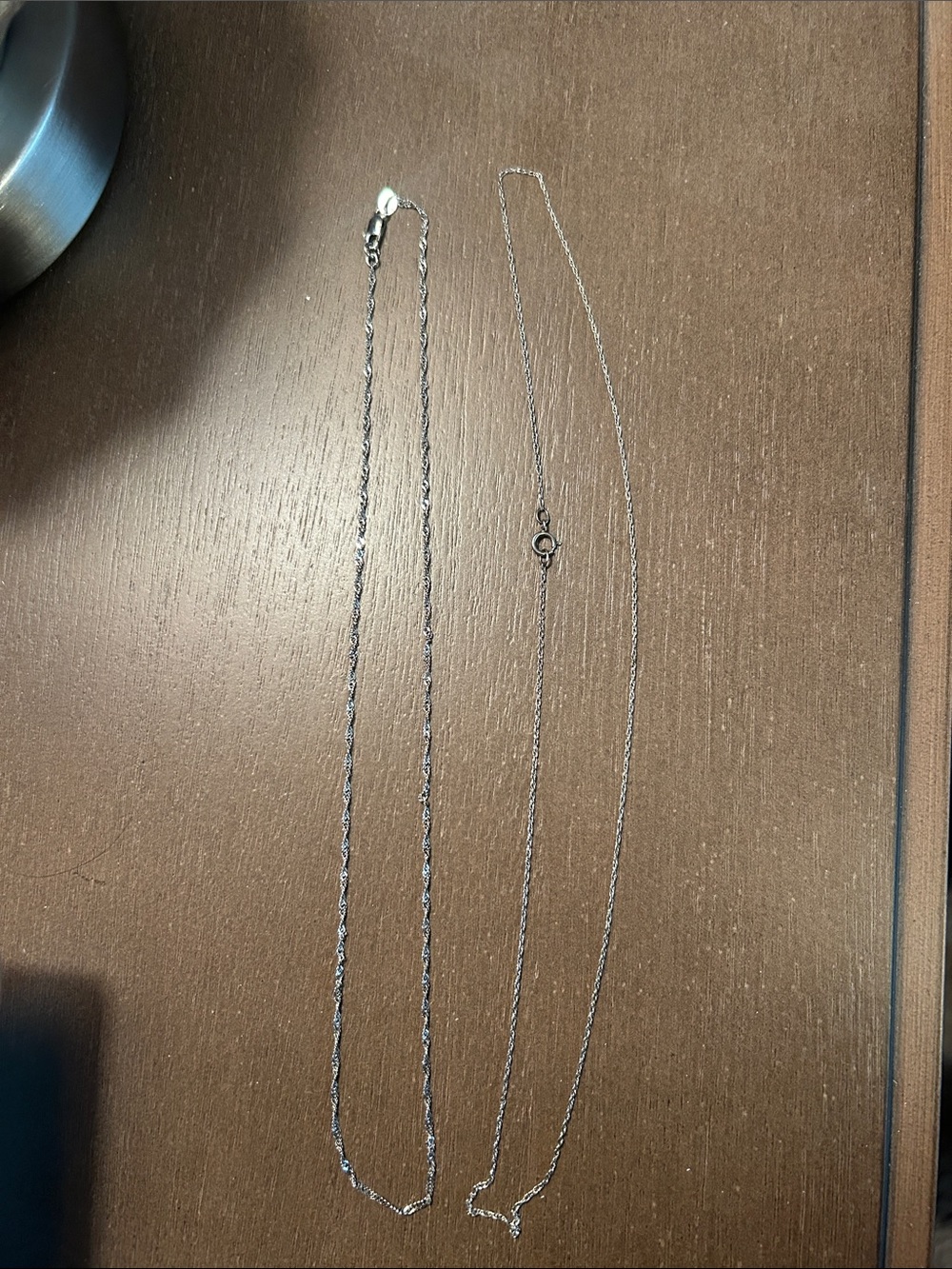 Sterling Silver Rope & Cable Chain Necklace Set - Silver